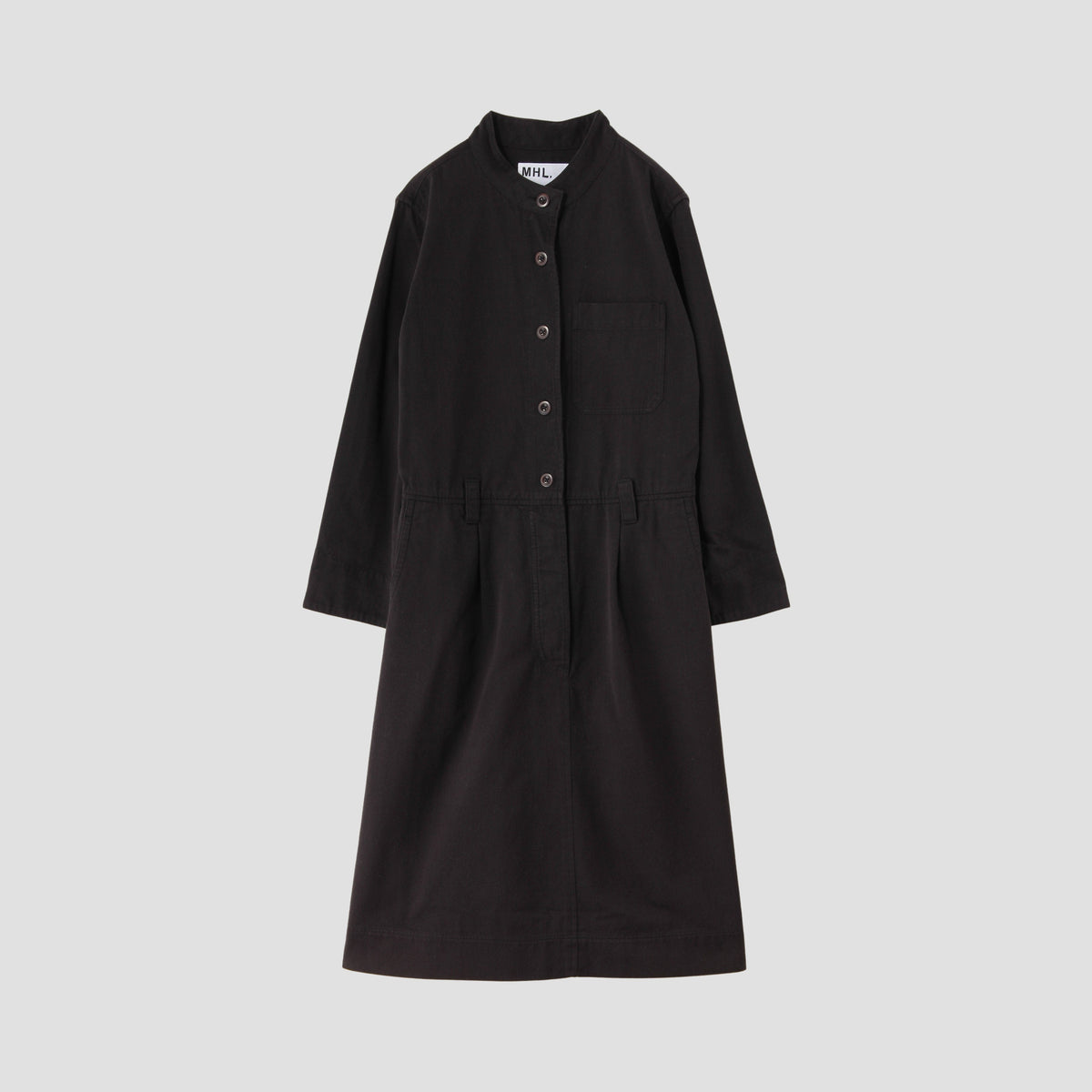 TWISTED YARN COTTON TWILL DRESS