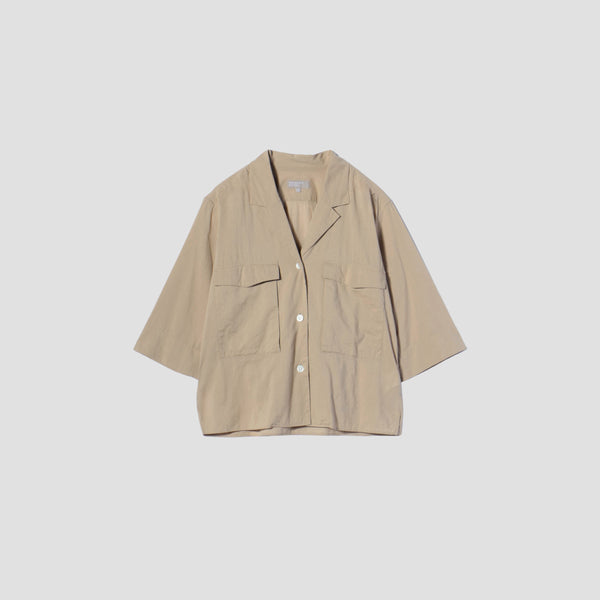 PIECE DYED WASHED COTTON SHIRT