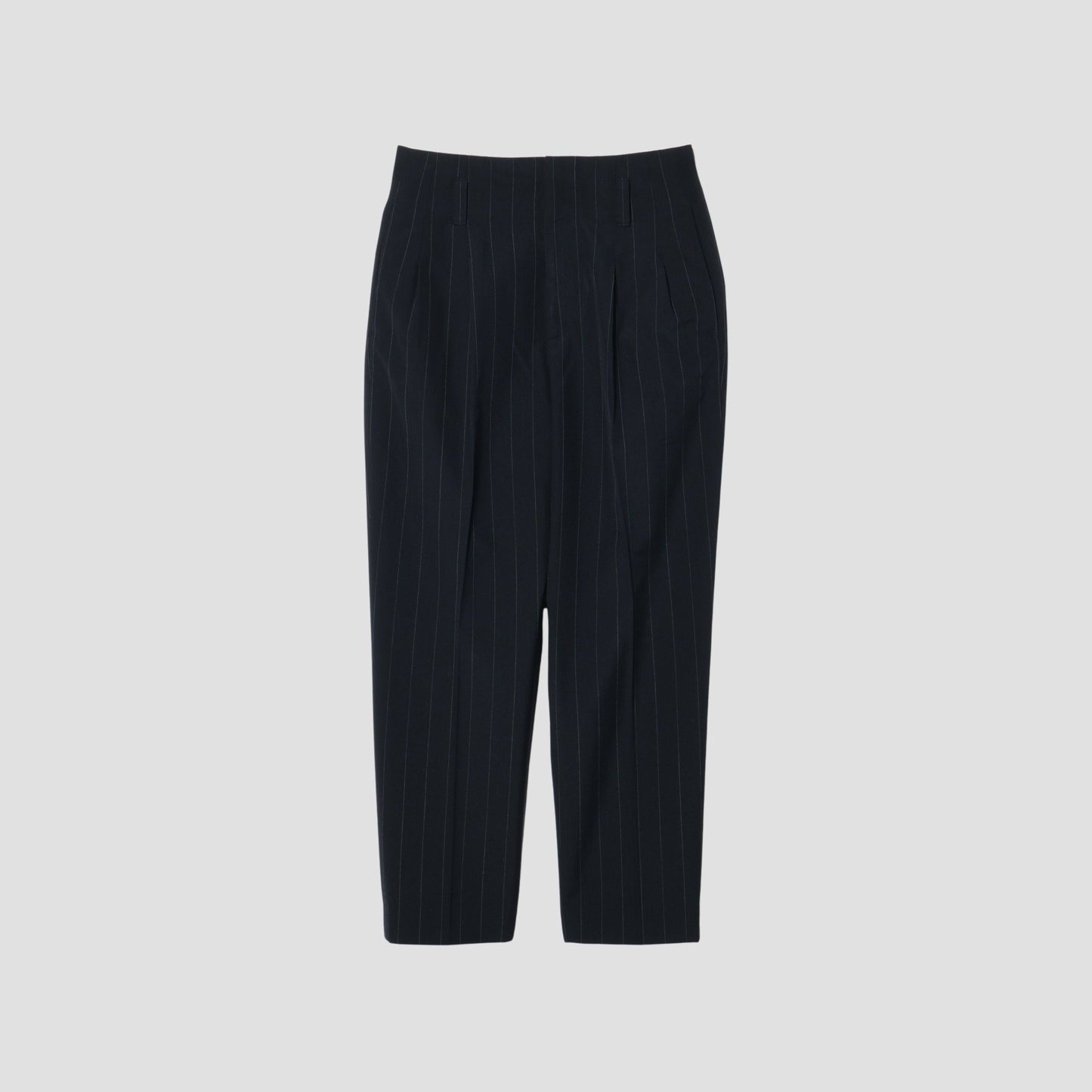 WIDE PINSTRIPE WOOL TROUSERS