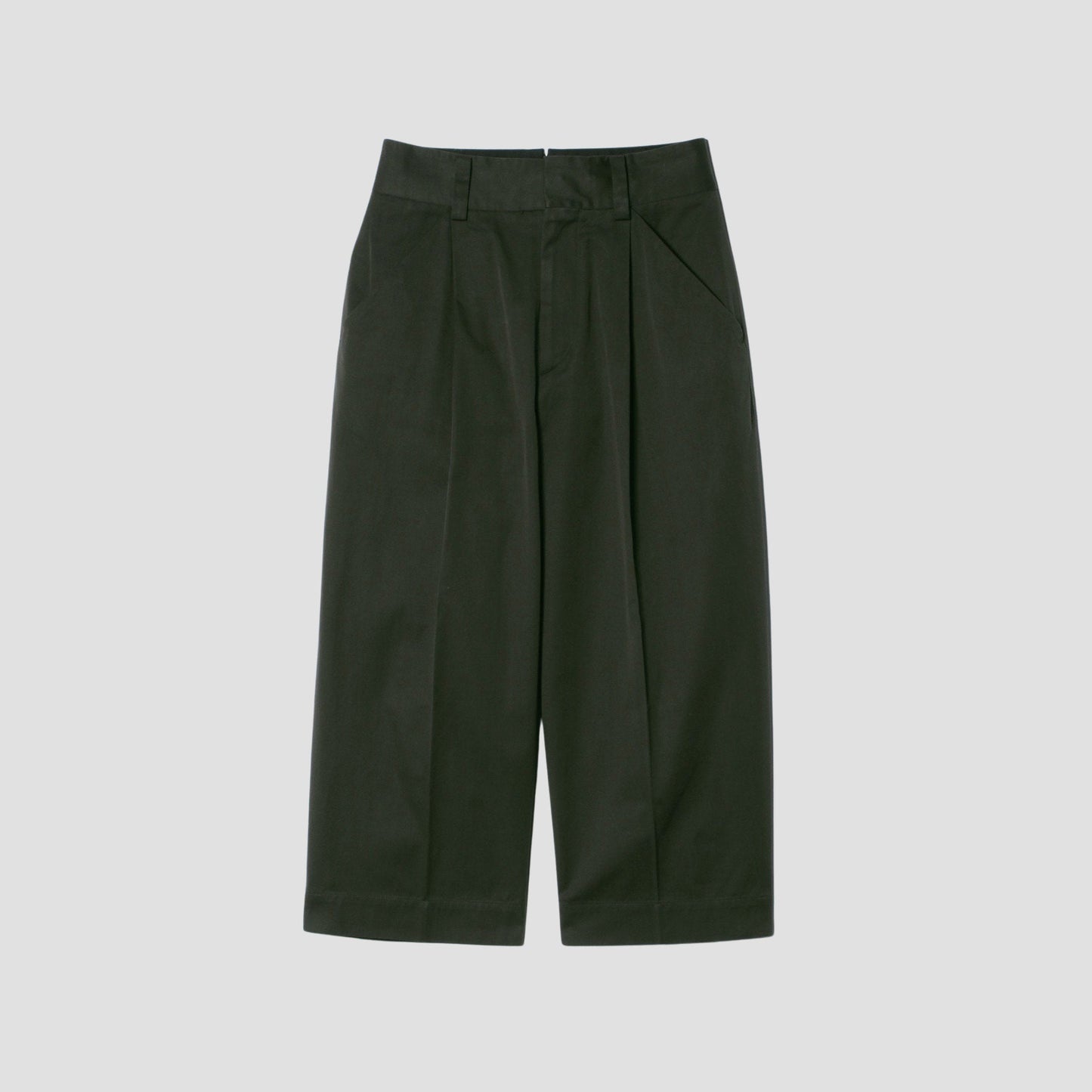 DENSE FINE COTTON TWILL TROUSERS