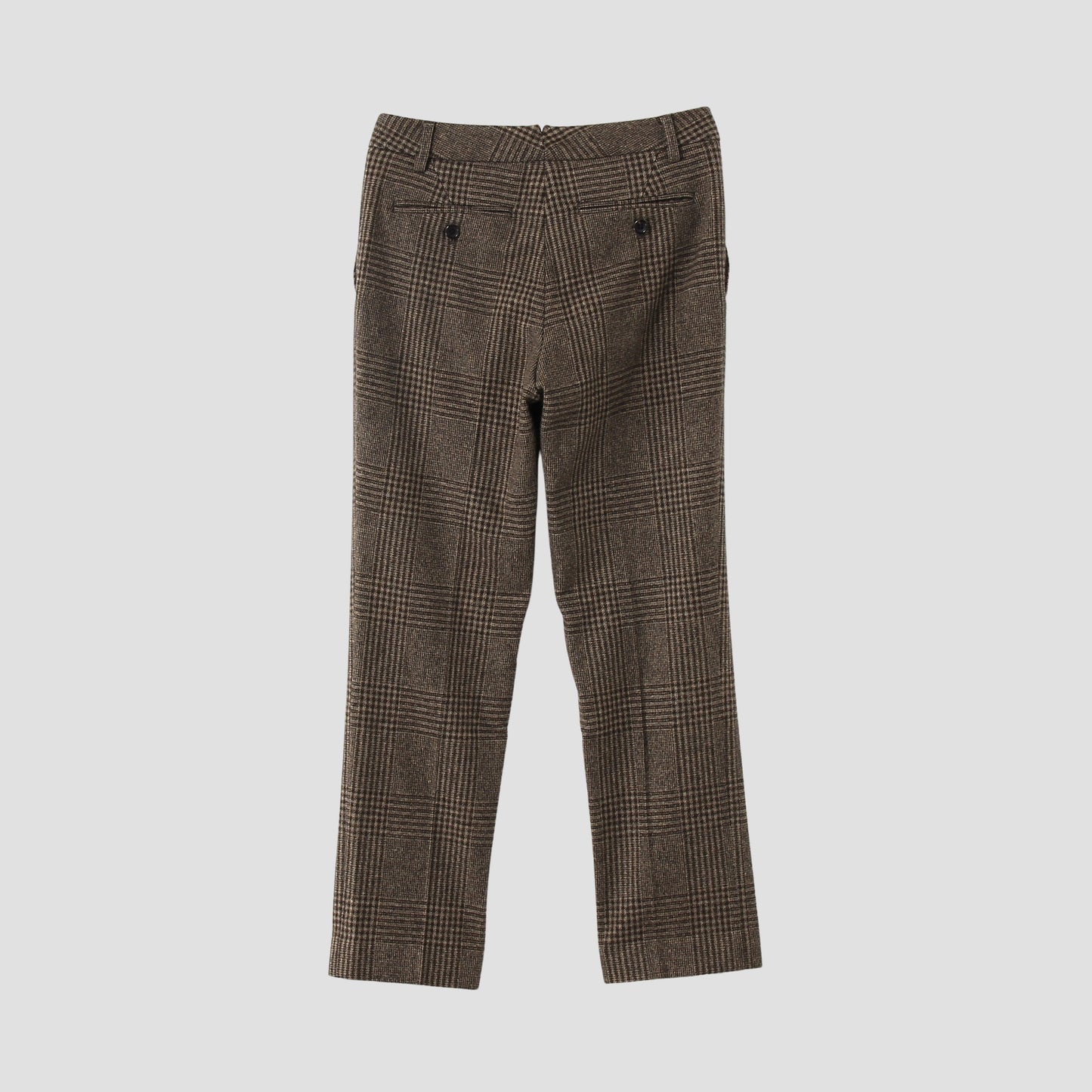 CHECK WOOL TROUSER TROUSERS
