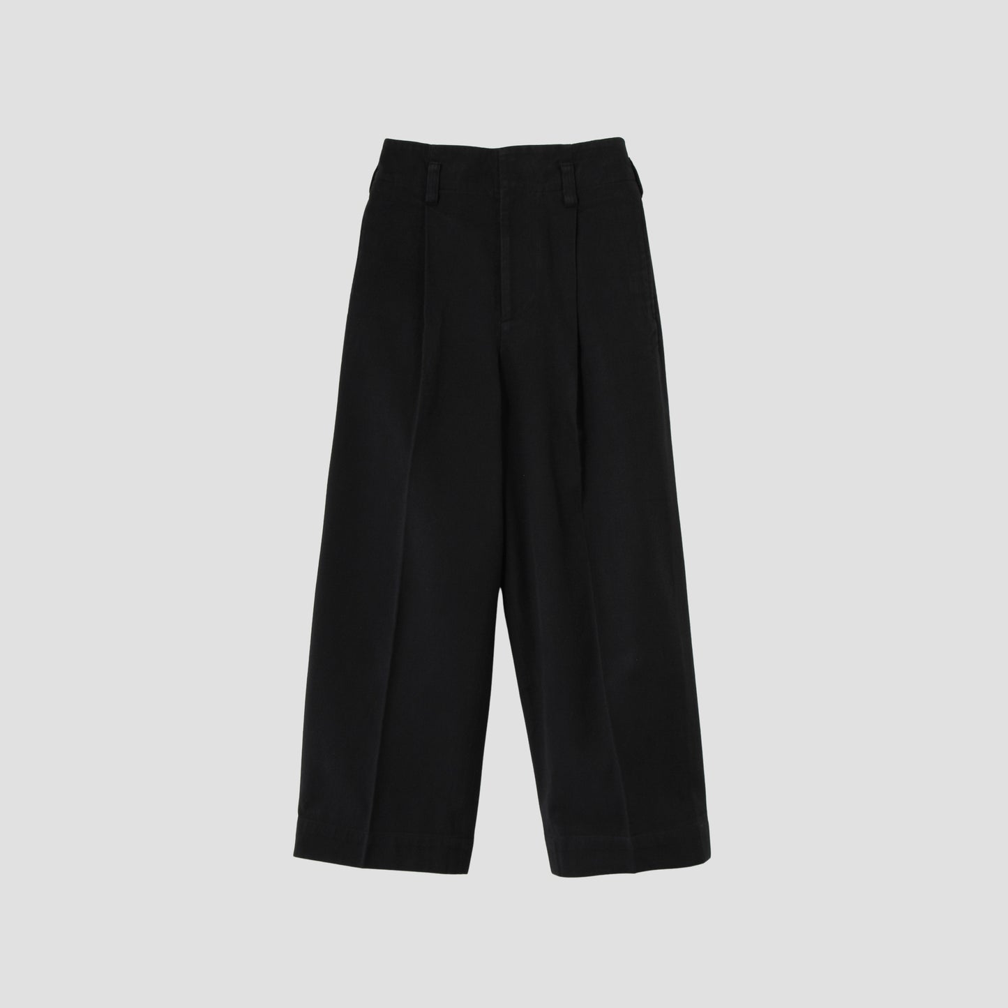 WASHED COTTON TWILL TROUSERS