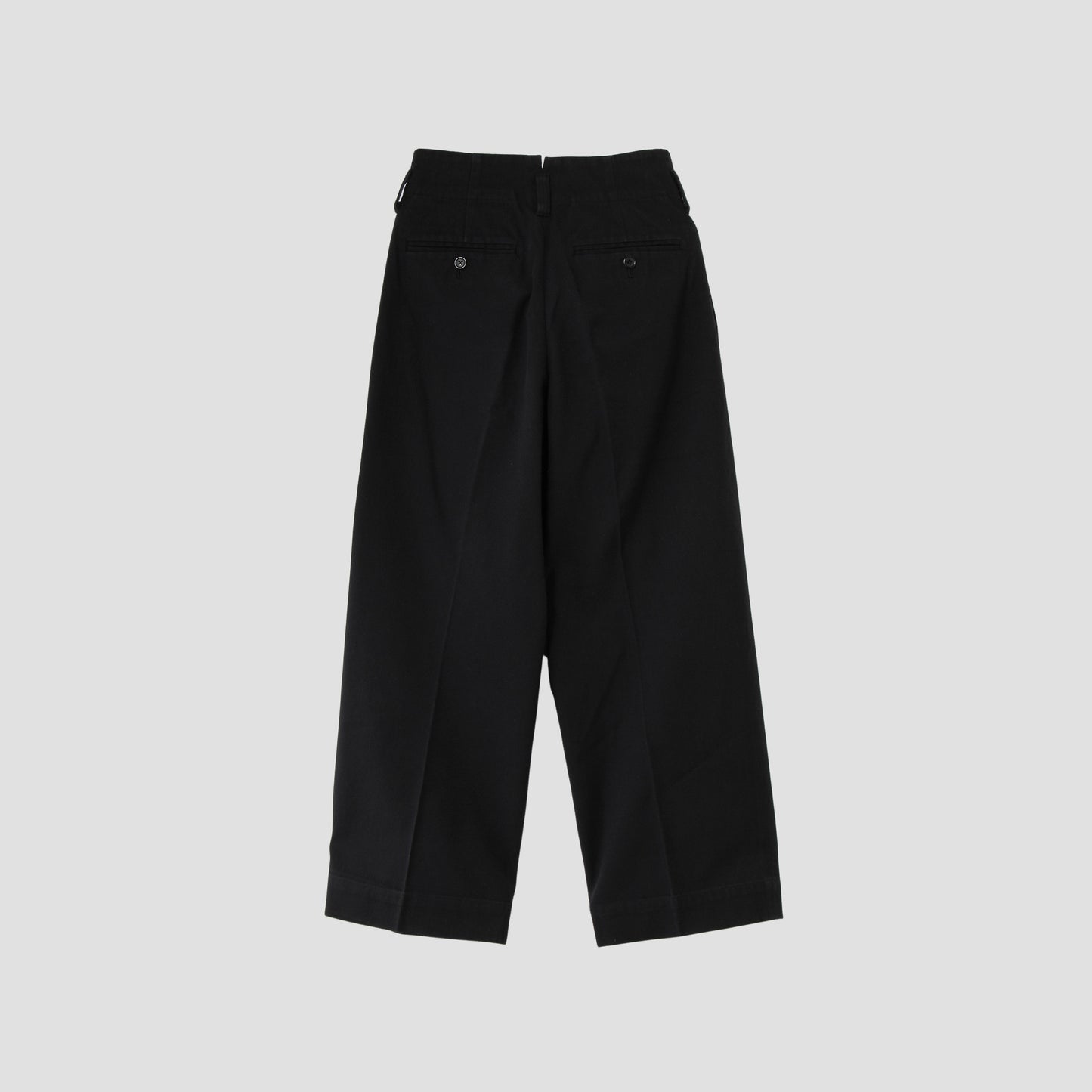 WASHED COTTON TWILL TROUSERS