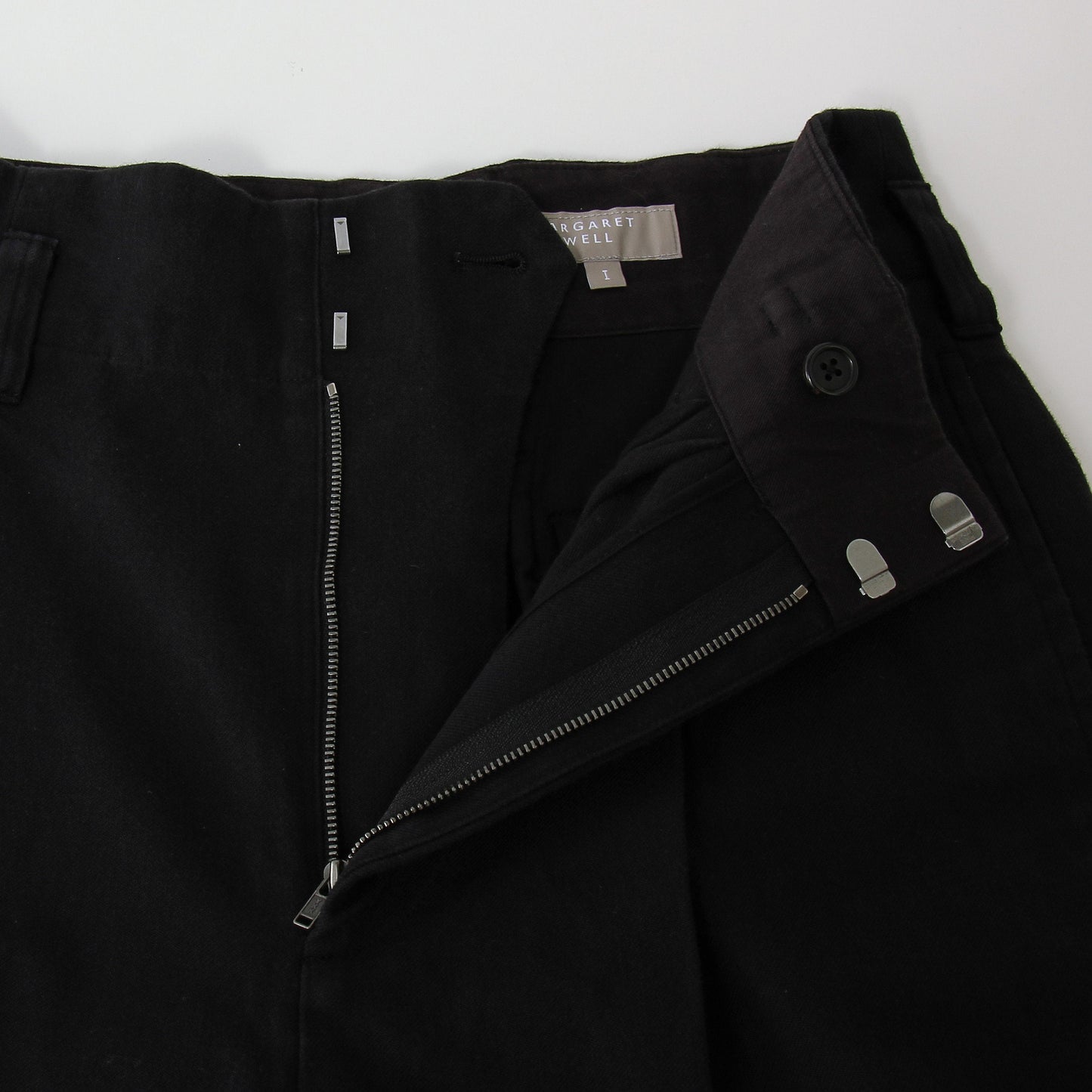WASHED COTTON TWILL TROUSERS