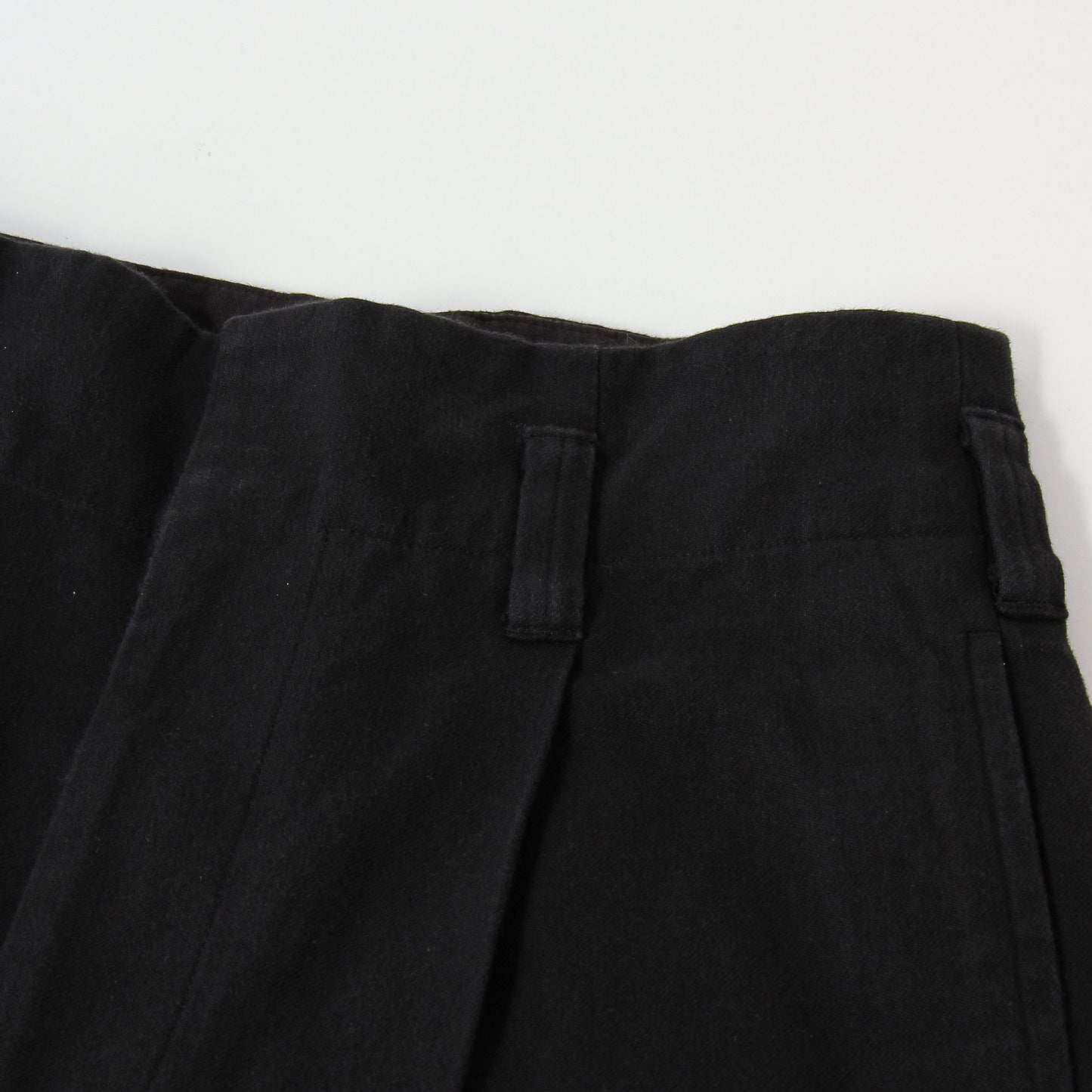 WASHED COTTON TWILL TROUSERS