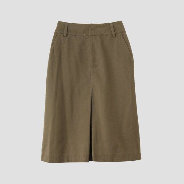 BRUSHED COTTON WOOL SKIRT