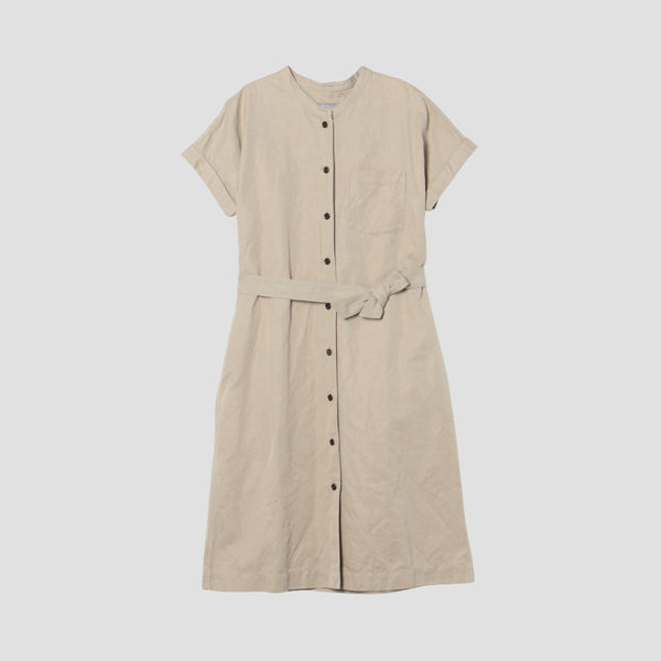COTTON LINEN TWILL DRESS