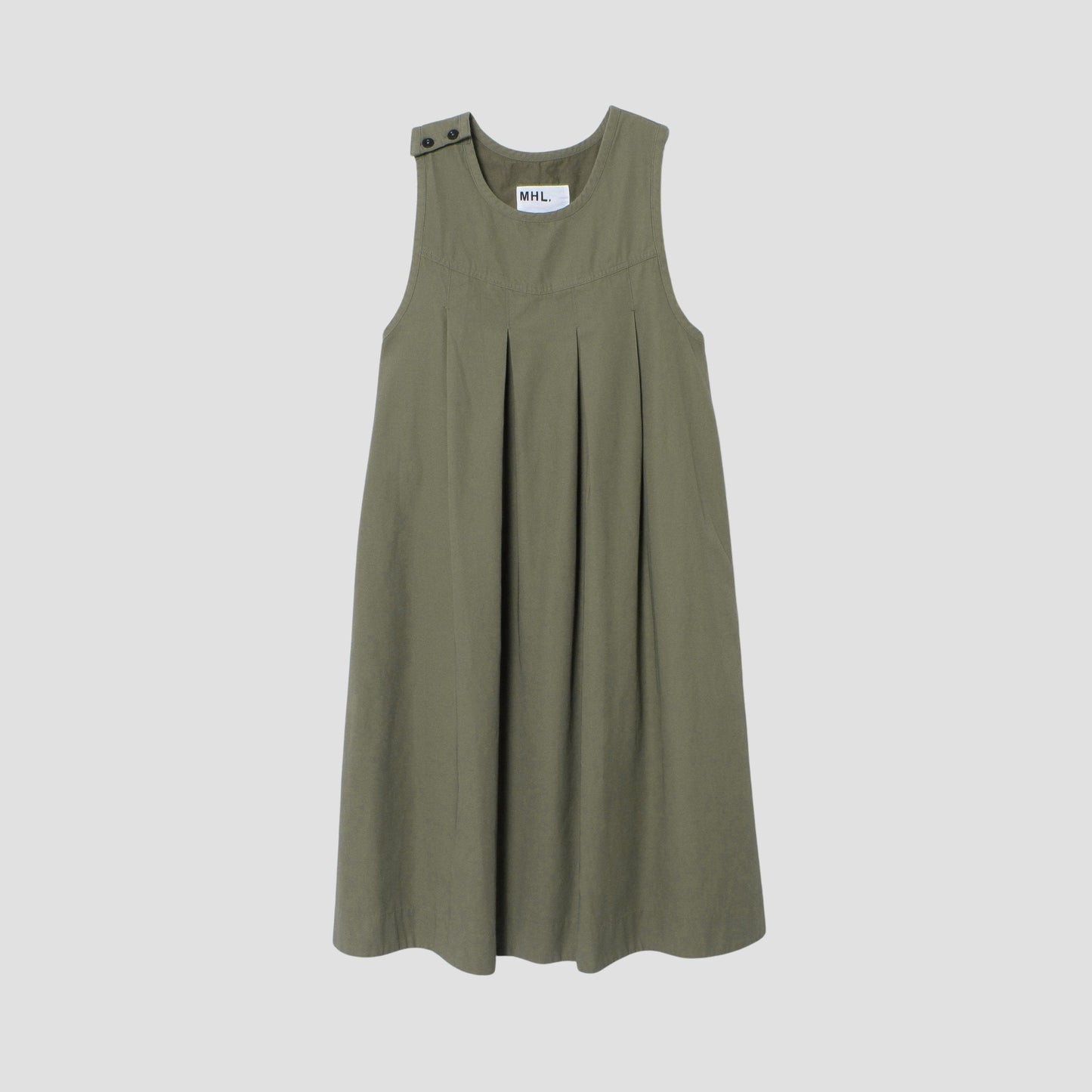 TWISTED COTTON TWILL DRESS