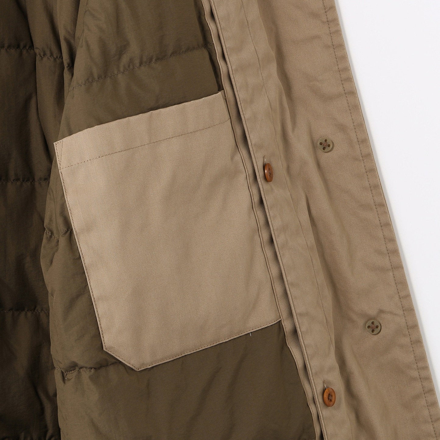 COTTON NYLON CANVAS COAT