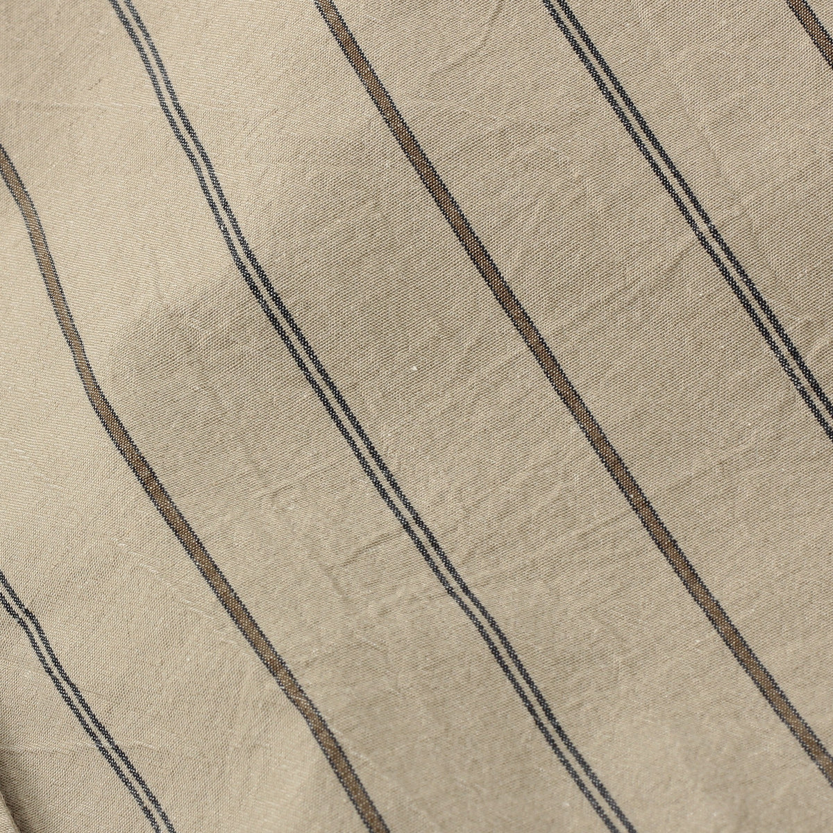 WIDE STRIPE COTTON LINEN SHIRT