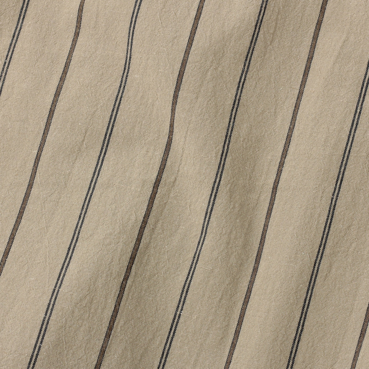 WIDE STRIPE COTTON LINEN SHIRT