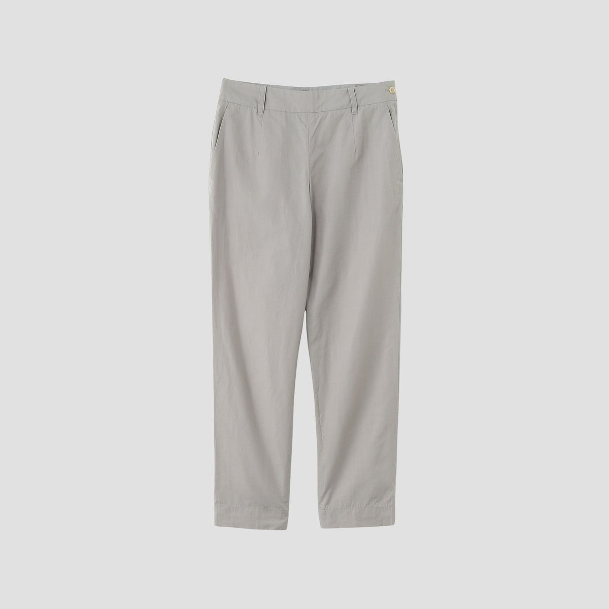 SILK COTTON POPLIN TROUSERS