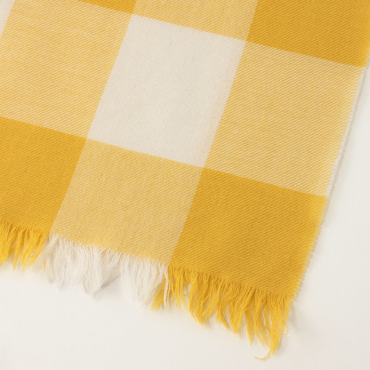 LARGE CHECK WOOL SCARF