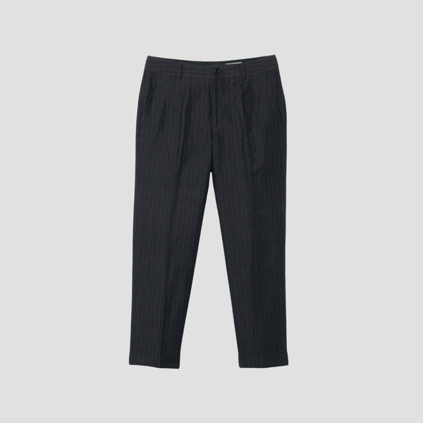 COTTON LINEN TWILL TROUSERS