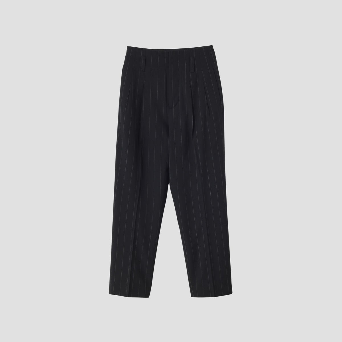 WIDE PINSTRIPE WOOL TROUSERS