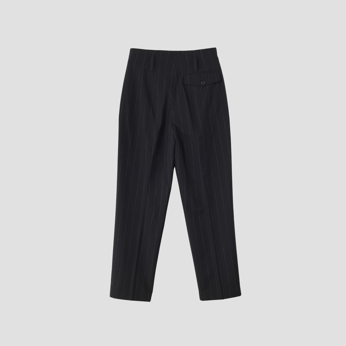 WIDE PINSTRIPE WOOL TROUSERS