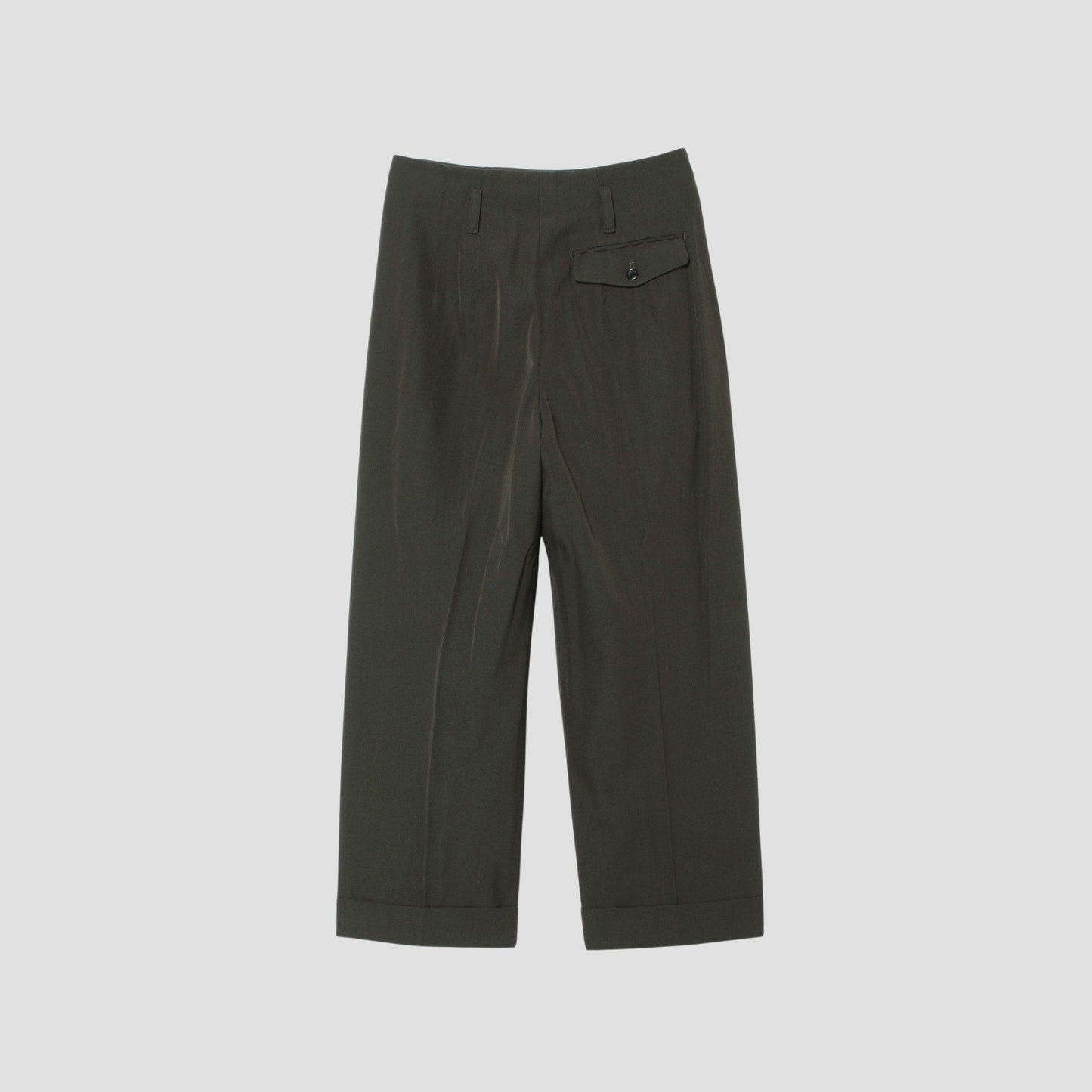 COMPACT COTTON WOOL TROUSERS