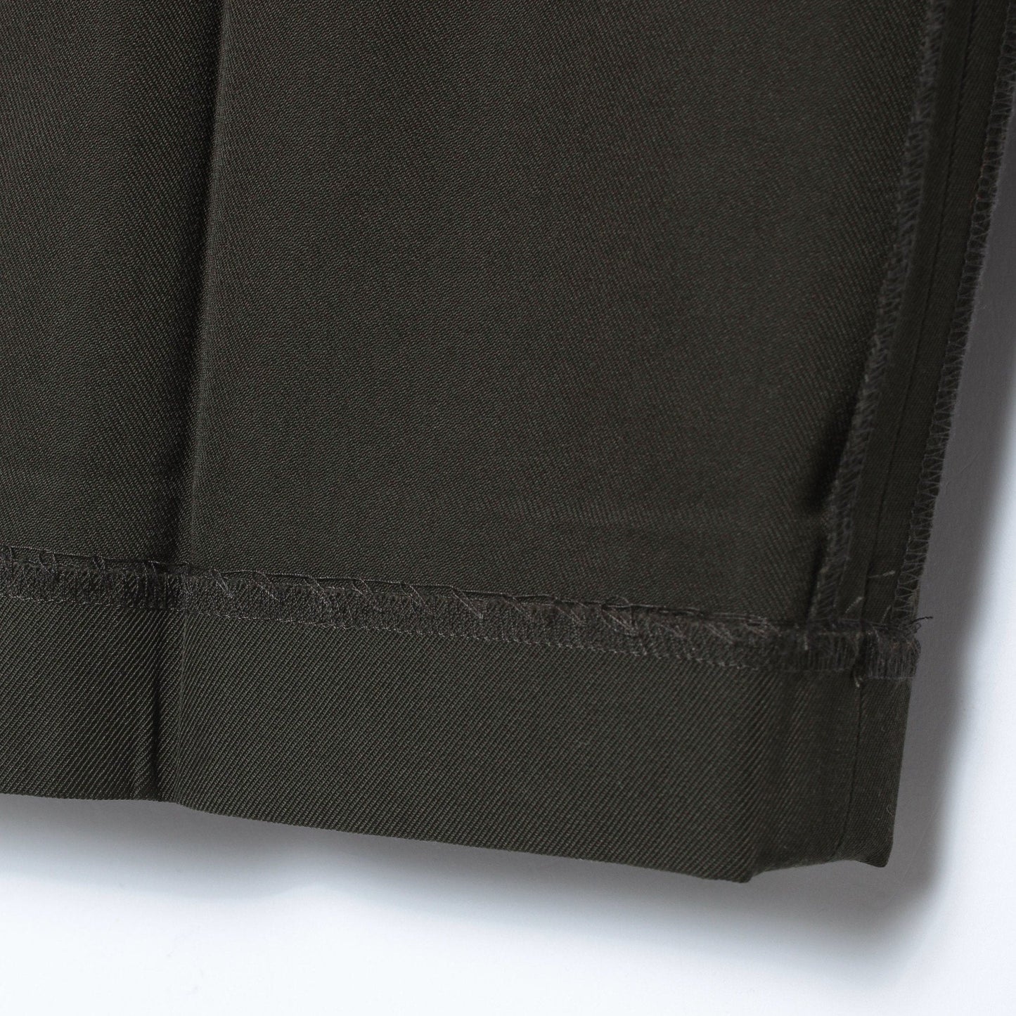 COMPACT COTTON WOOL TROUSERS