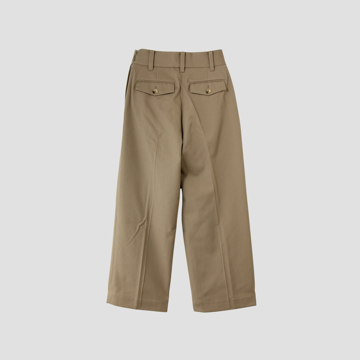 WOOL COTTON SERGE TROUSERS