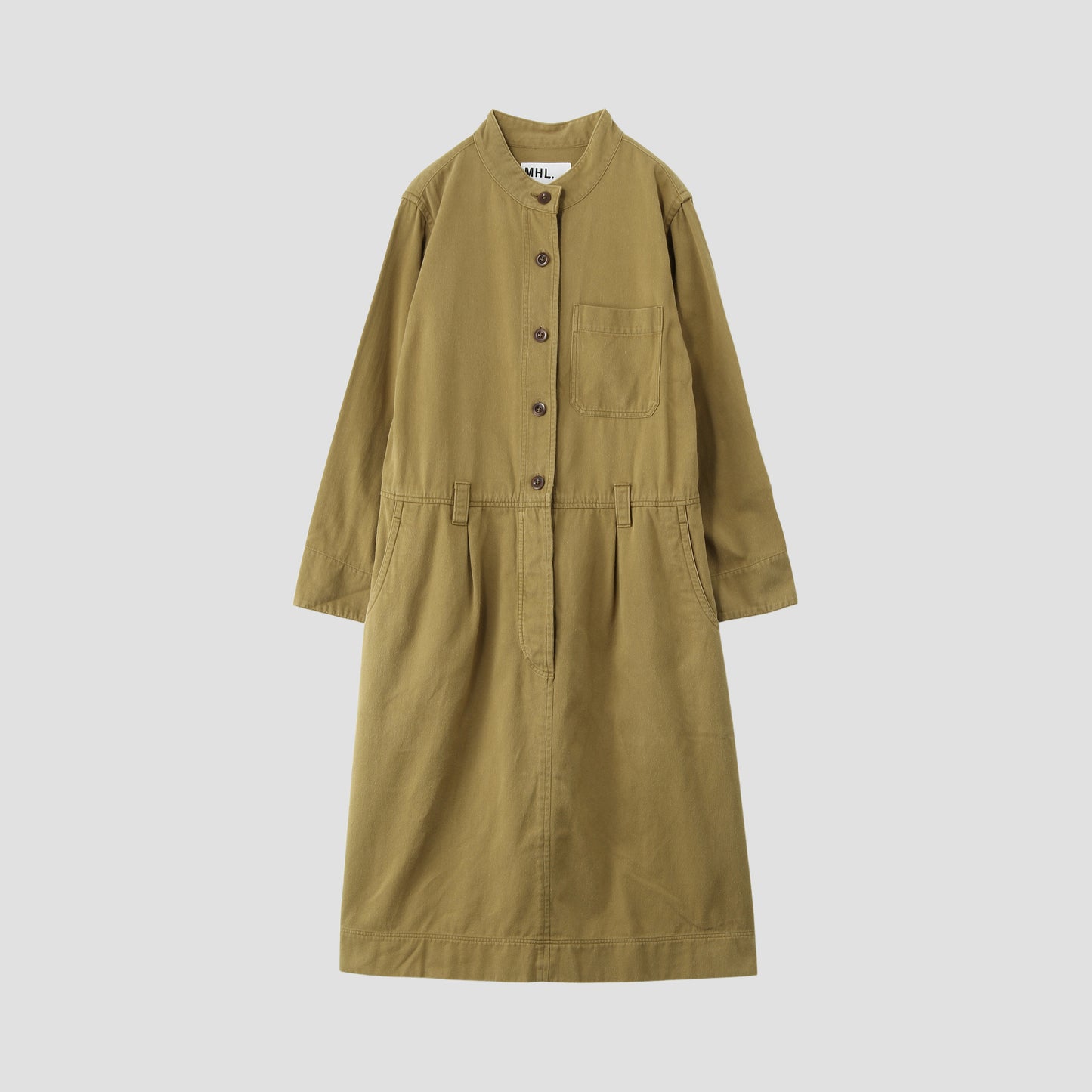 TWISTED YARN COTTON TWILL DRESS