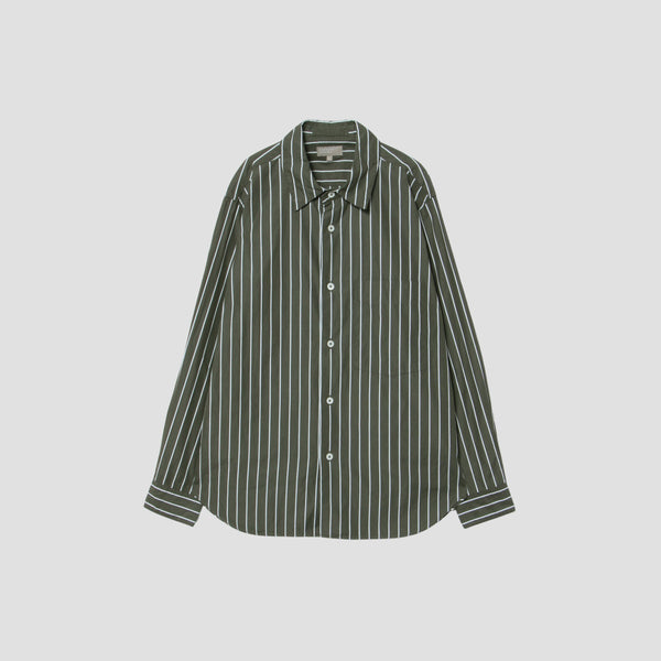 GRAPHIC STRIPE COTTON SHIRT