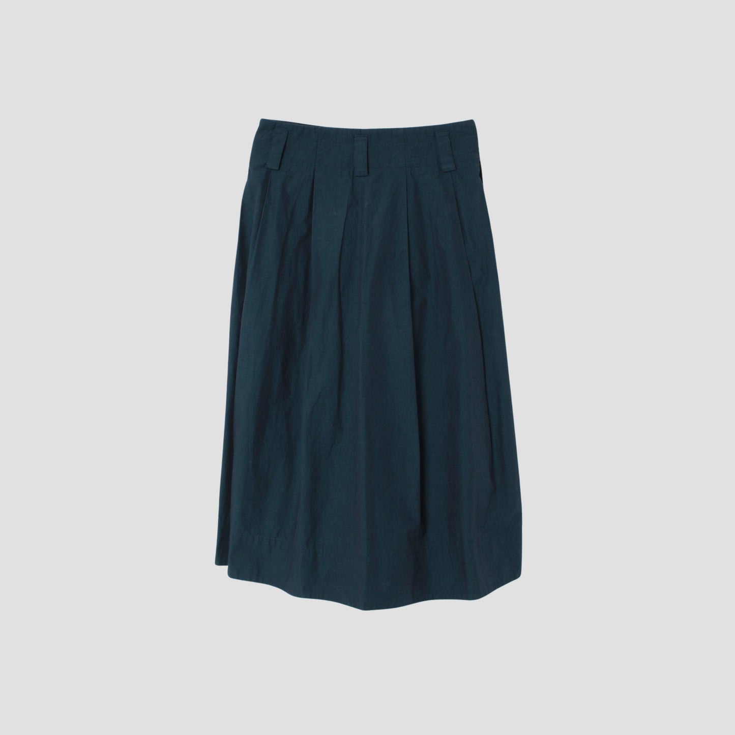 YARN DYED COTTON POPLIN SKIRT