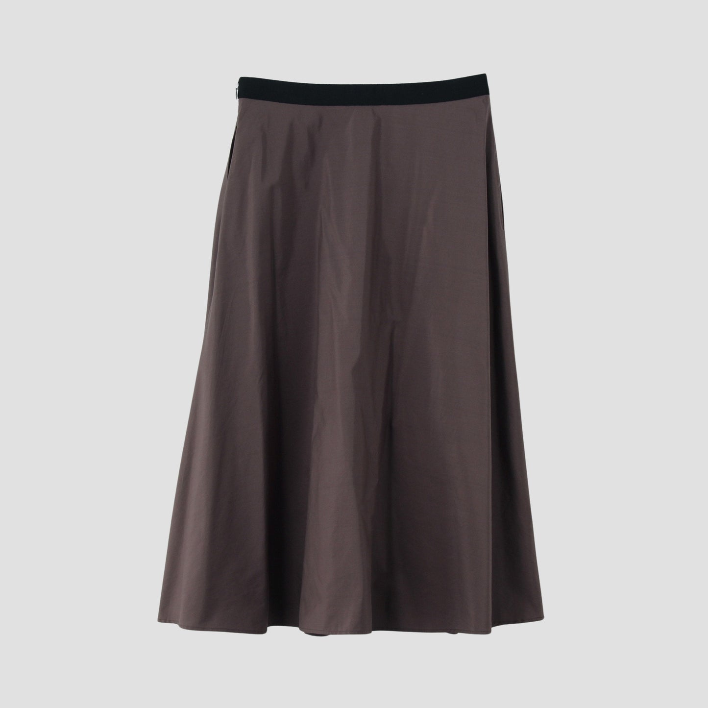 SILK COTTON POPLIN SKIRT