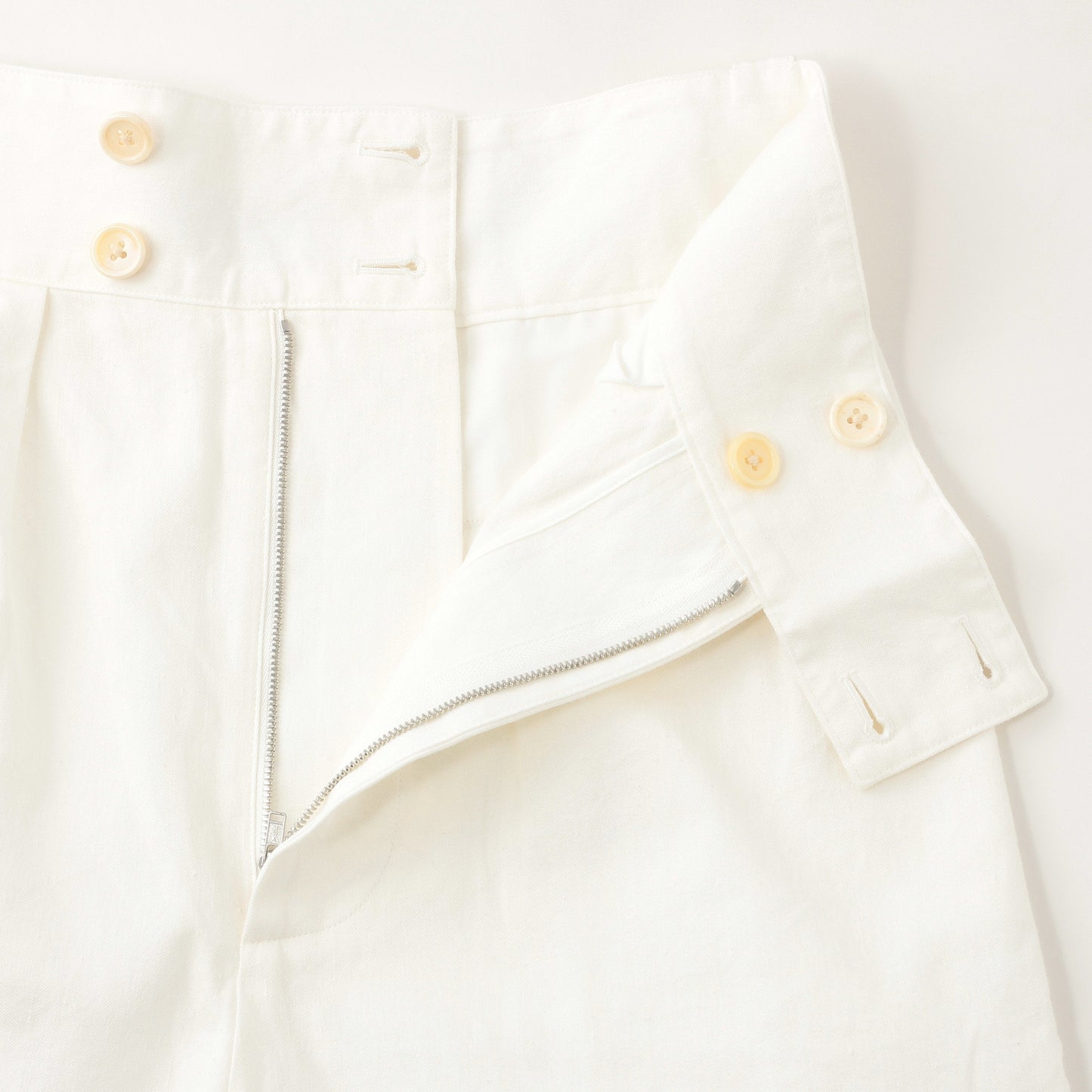LINEN COTTON TWILL TROUSERS
