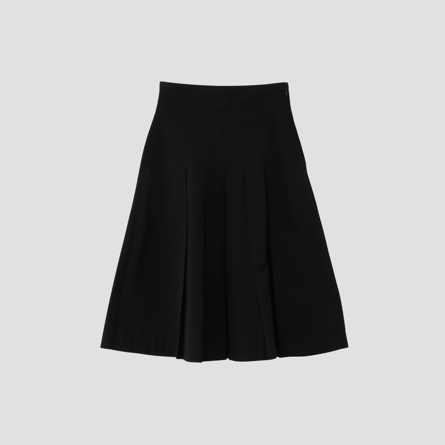 FINE WOOL COTTON TWILL SKIRT