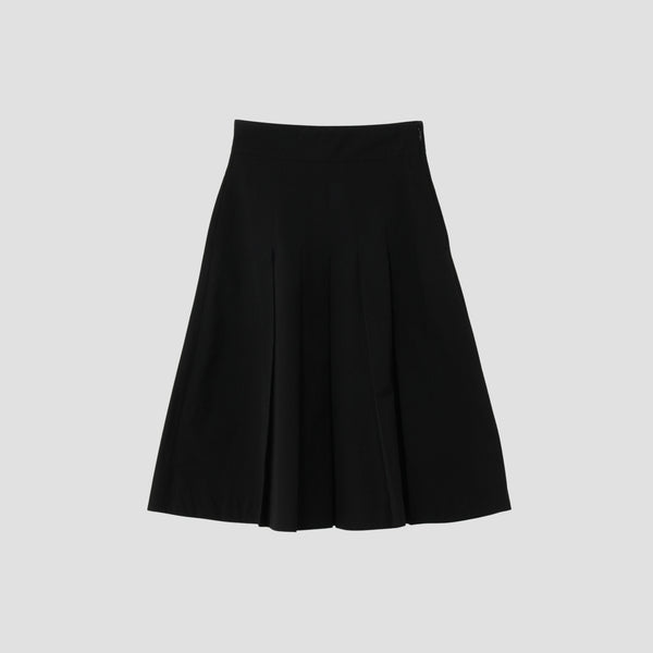 FINE WOOL COTTON TWILL SKIRT