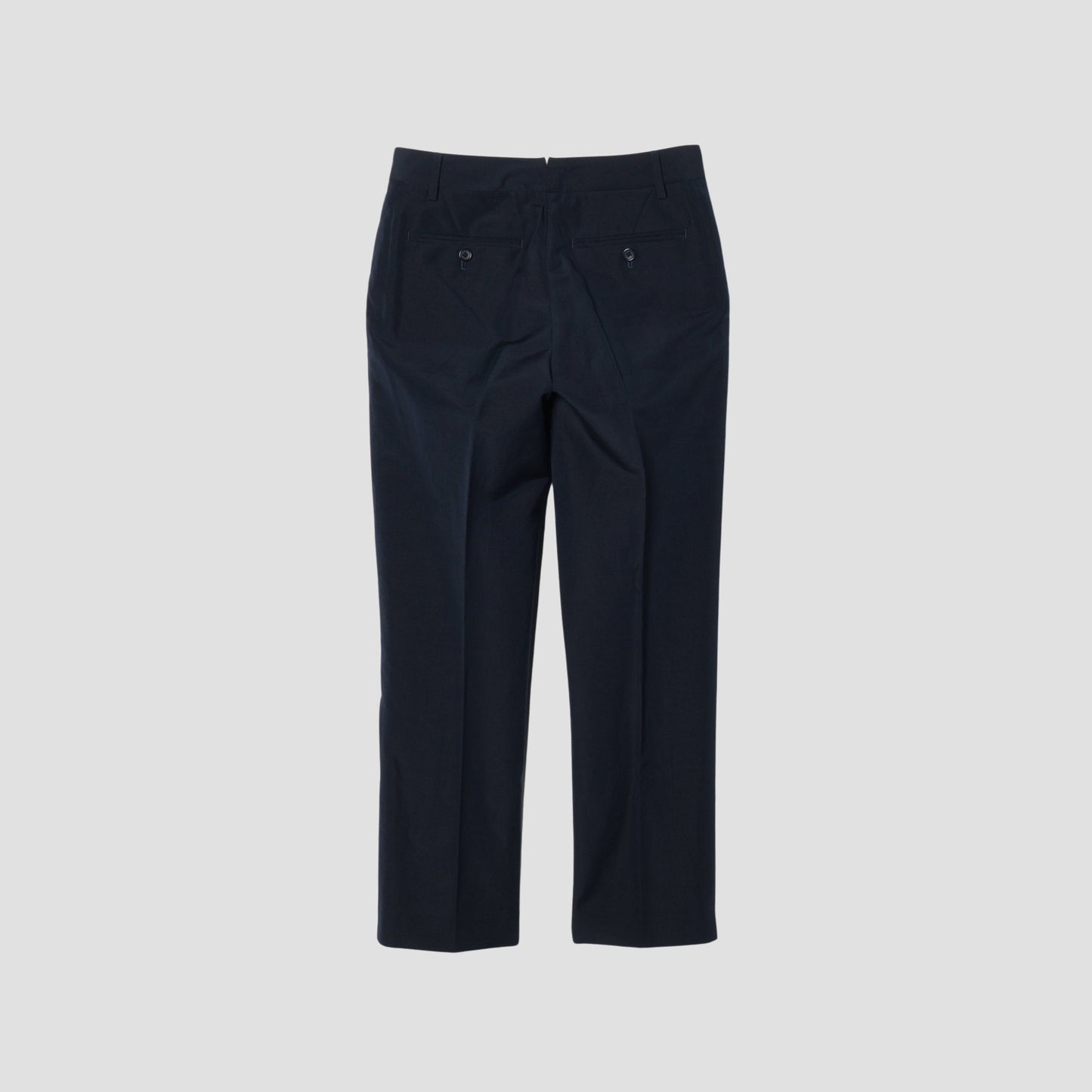 WOOL LINEN POPLIN TROUSERS