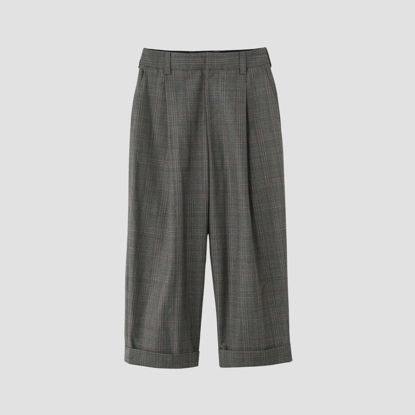 OVERCHECK WOOL TROUSERS