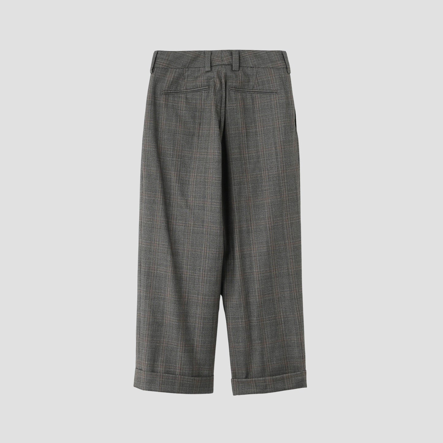 OVERCHECK WOOL TROUSERS