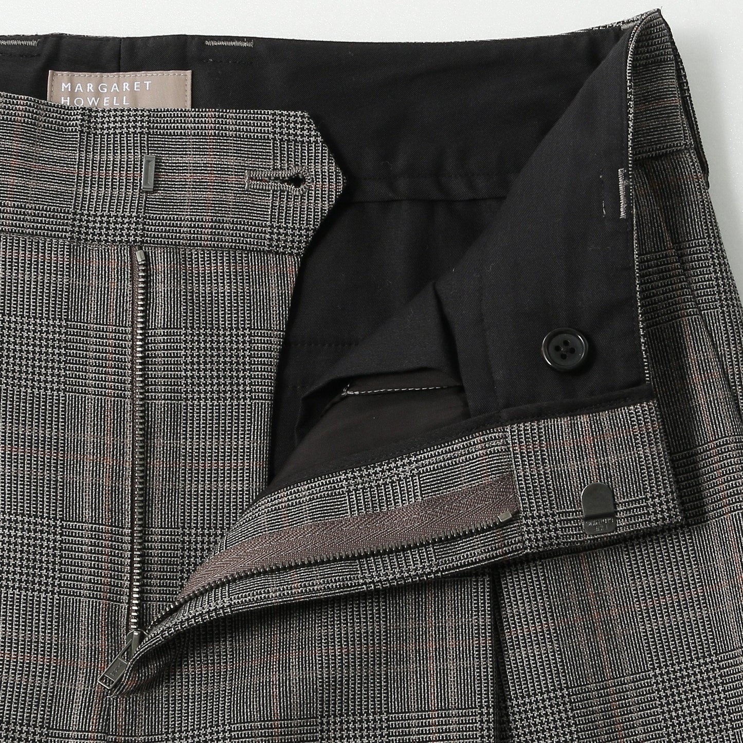 OVERCHECK WOOL TROUSERS