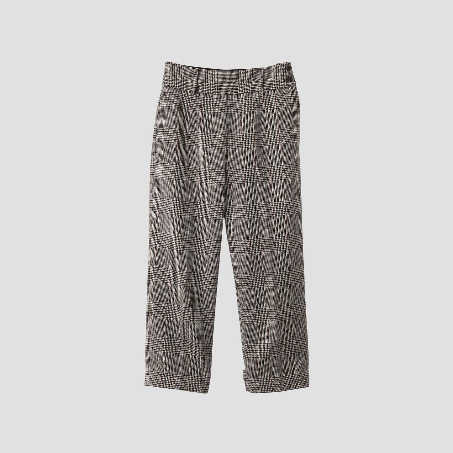 MULTI CHECK WOOL TROUSERS