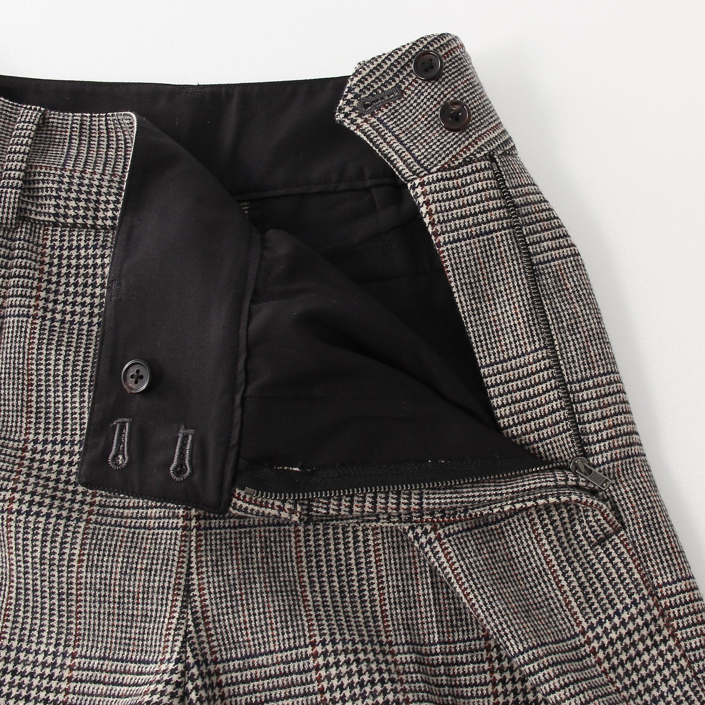 MULTI CHECK WOOL TROUSERS