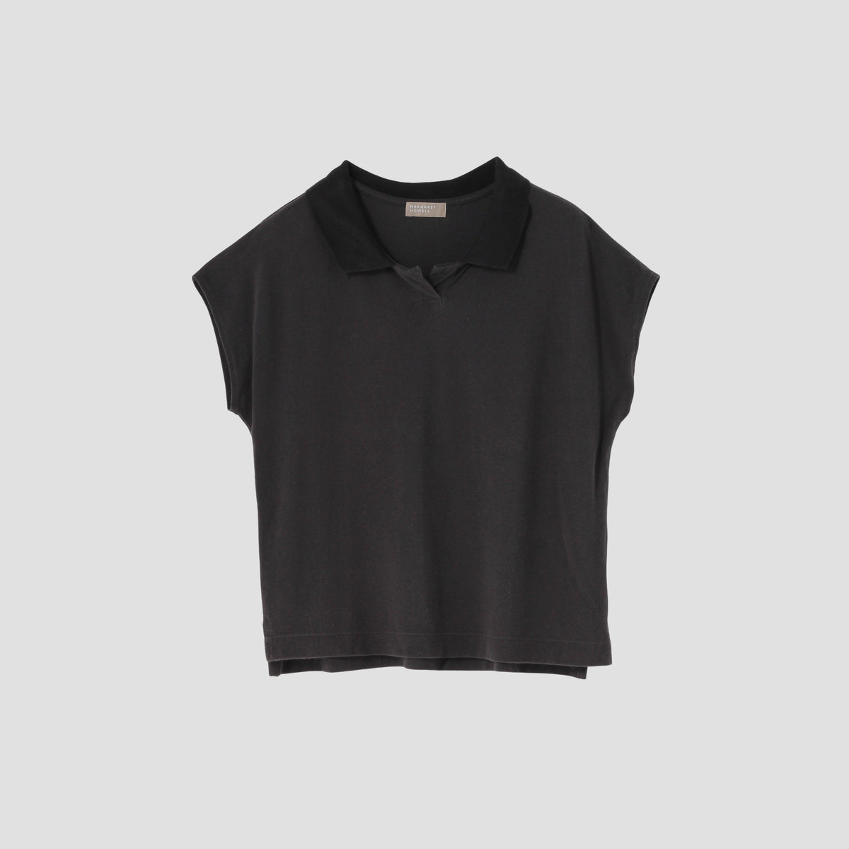 SILK COLLAR POLO JERSEY