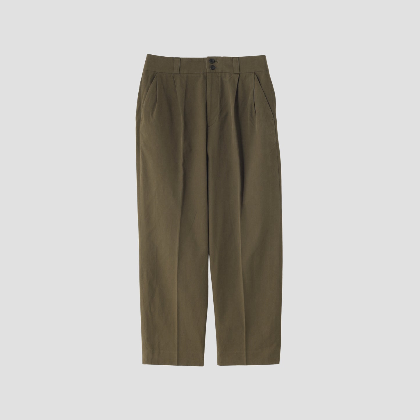 MATT COTTON TWILL TROUSERS