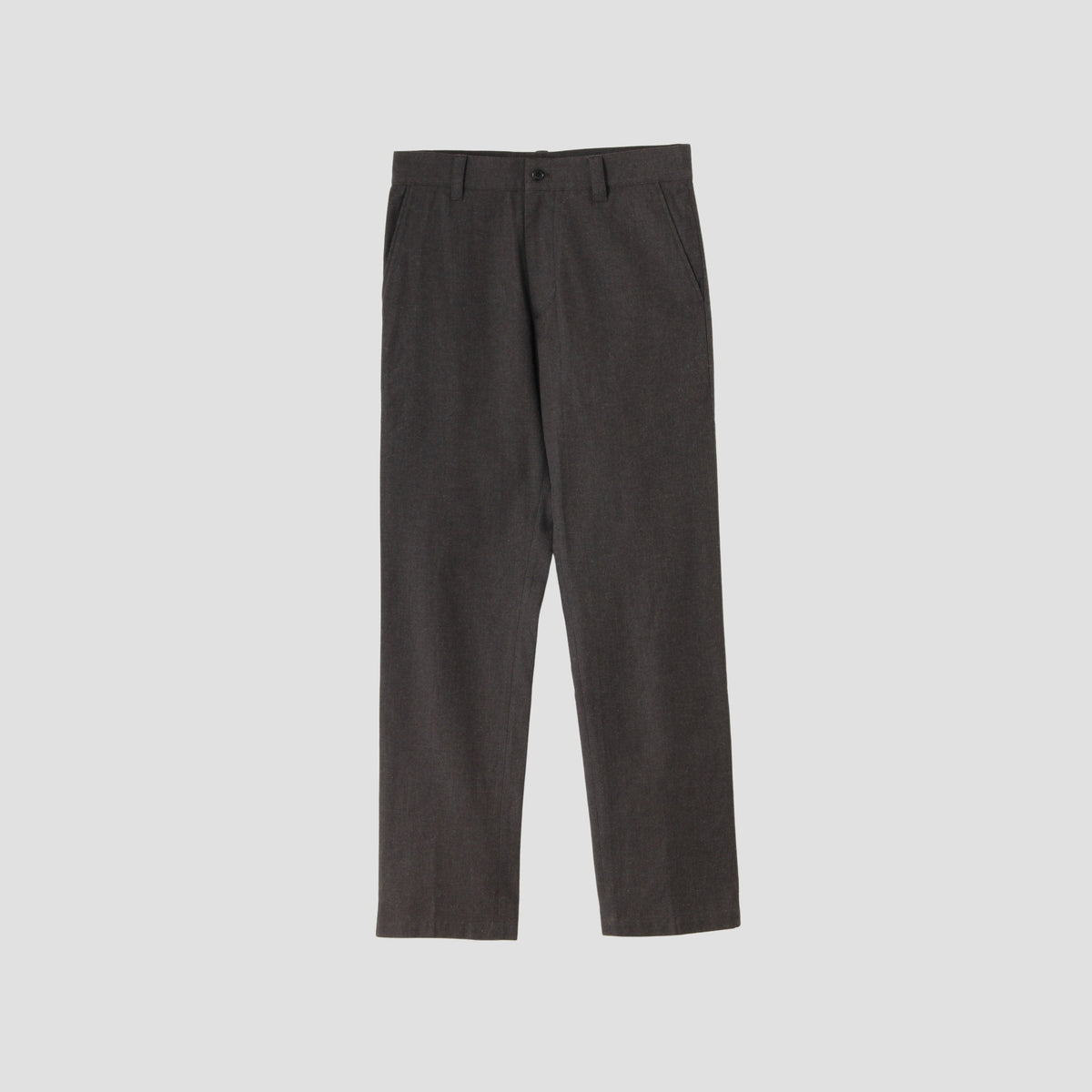 WOOL COTTON BRUSHED TWILL TROUSERS
