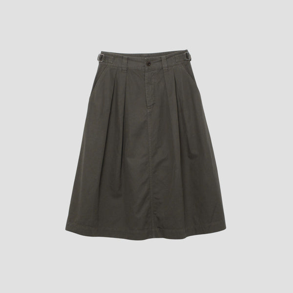 COTTON LINEN CHINO SKIRT