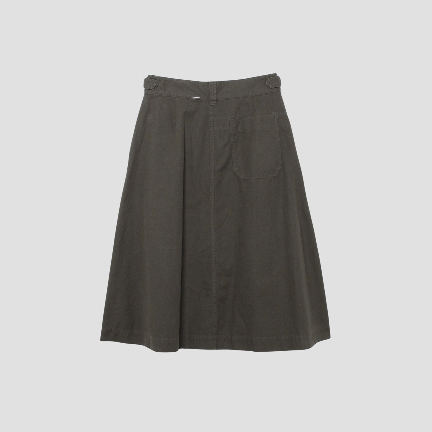 COTTON LINEN CHINO SKIRT