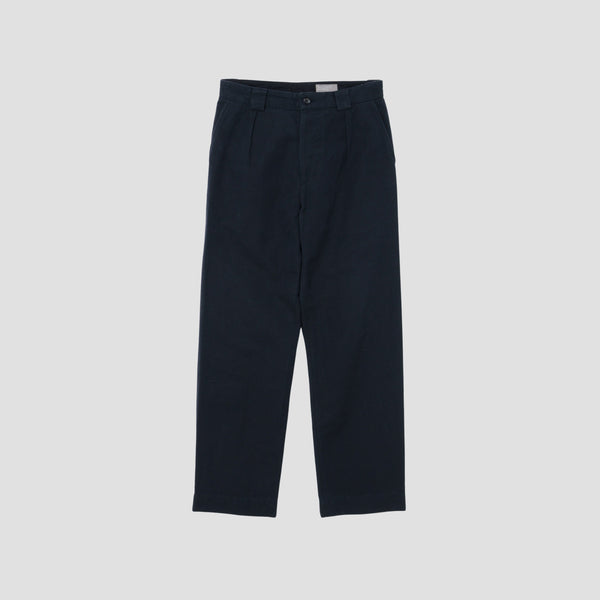 COTTON LINEN CANVAS TROUSERS