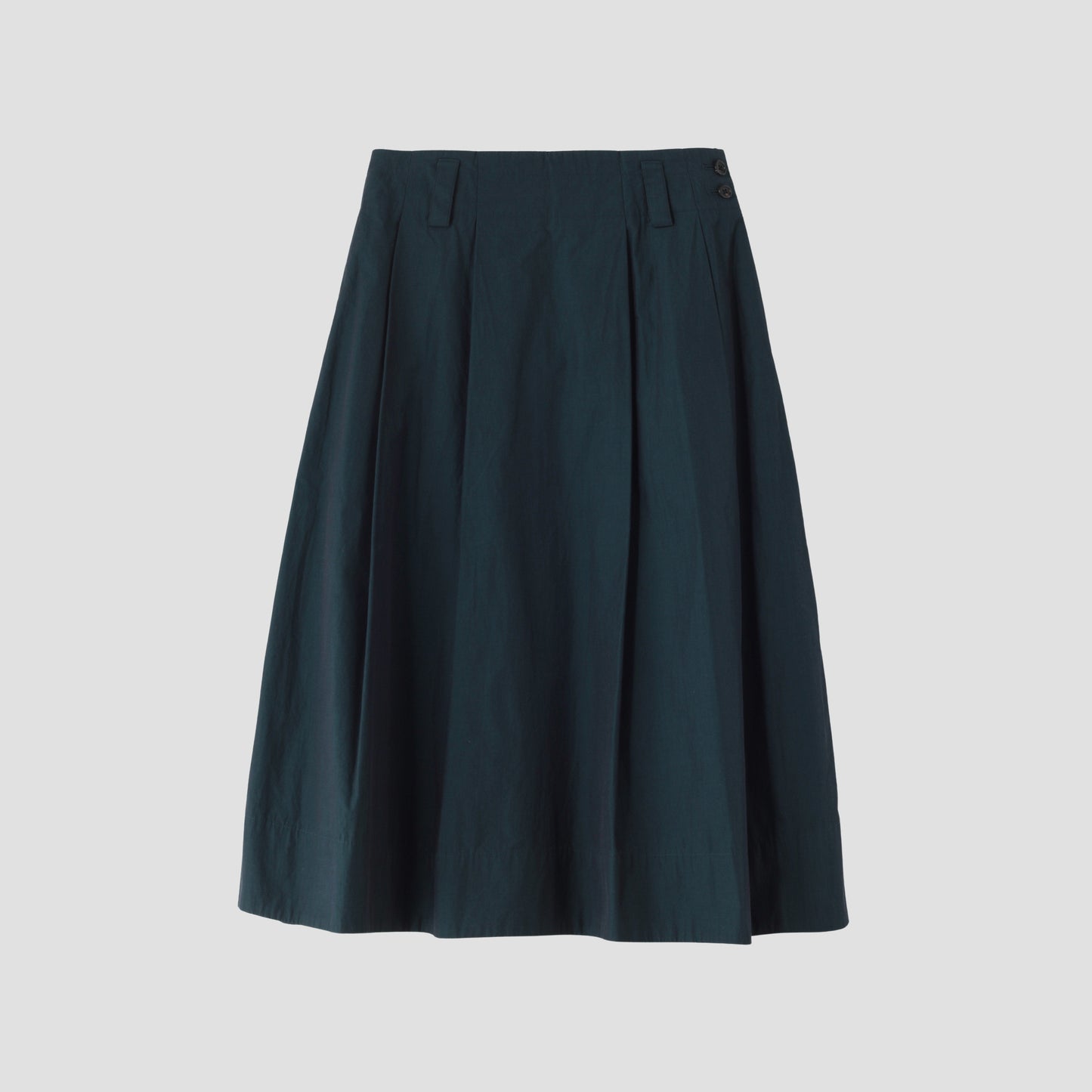 YARN DYED COTTON POPLIN SKIRT