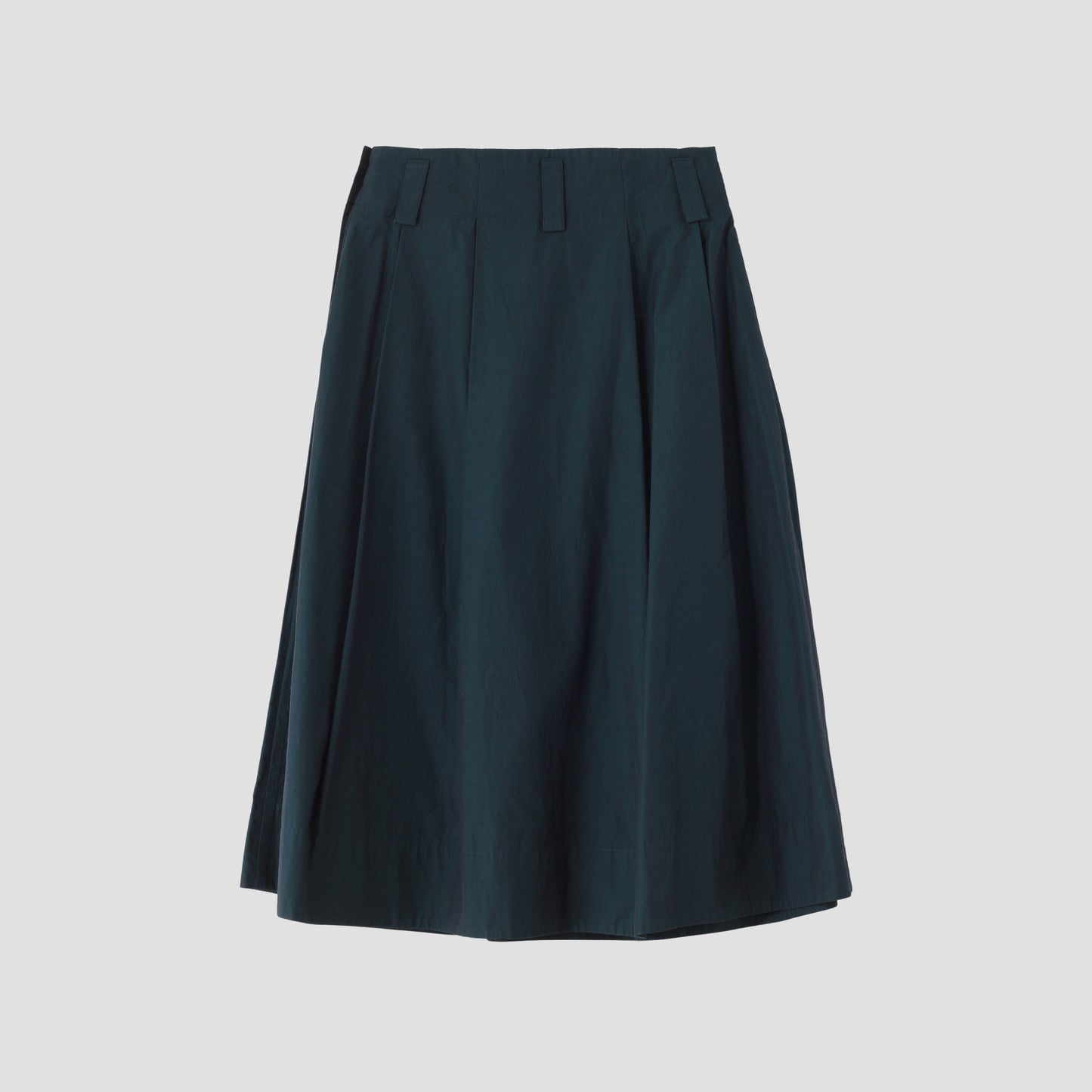 YARN DYED COTTON POPLIN SKIRT
