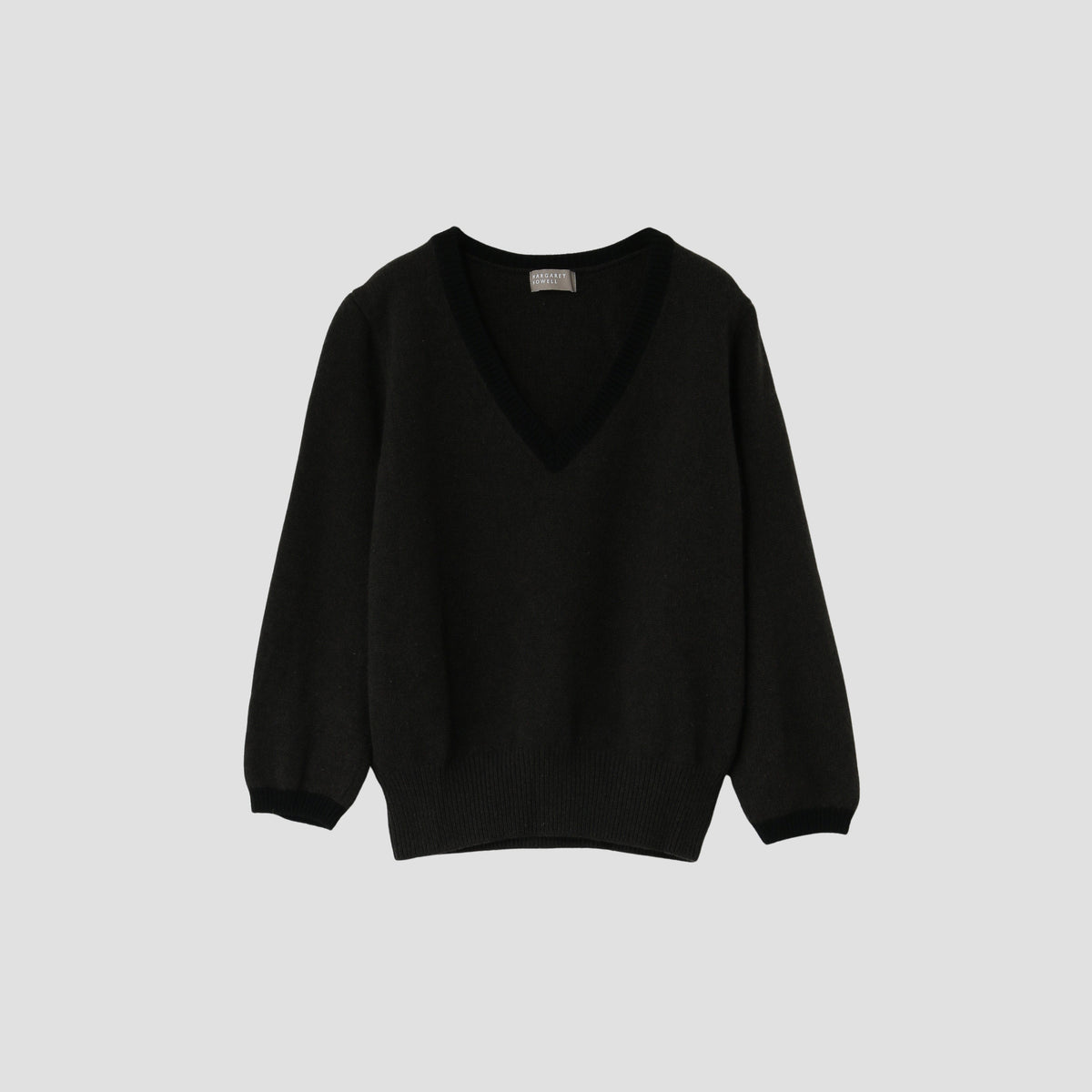 CONTRAST V NECK JUMPER KNIT