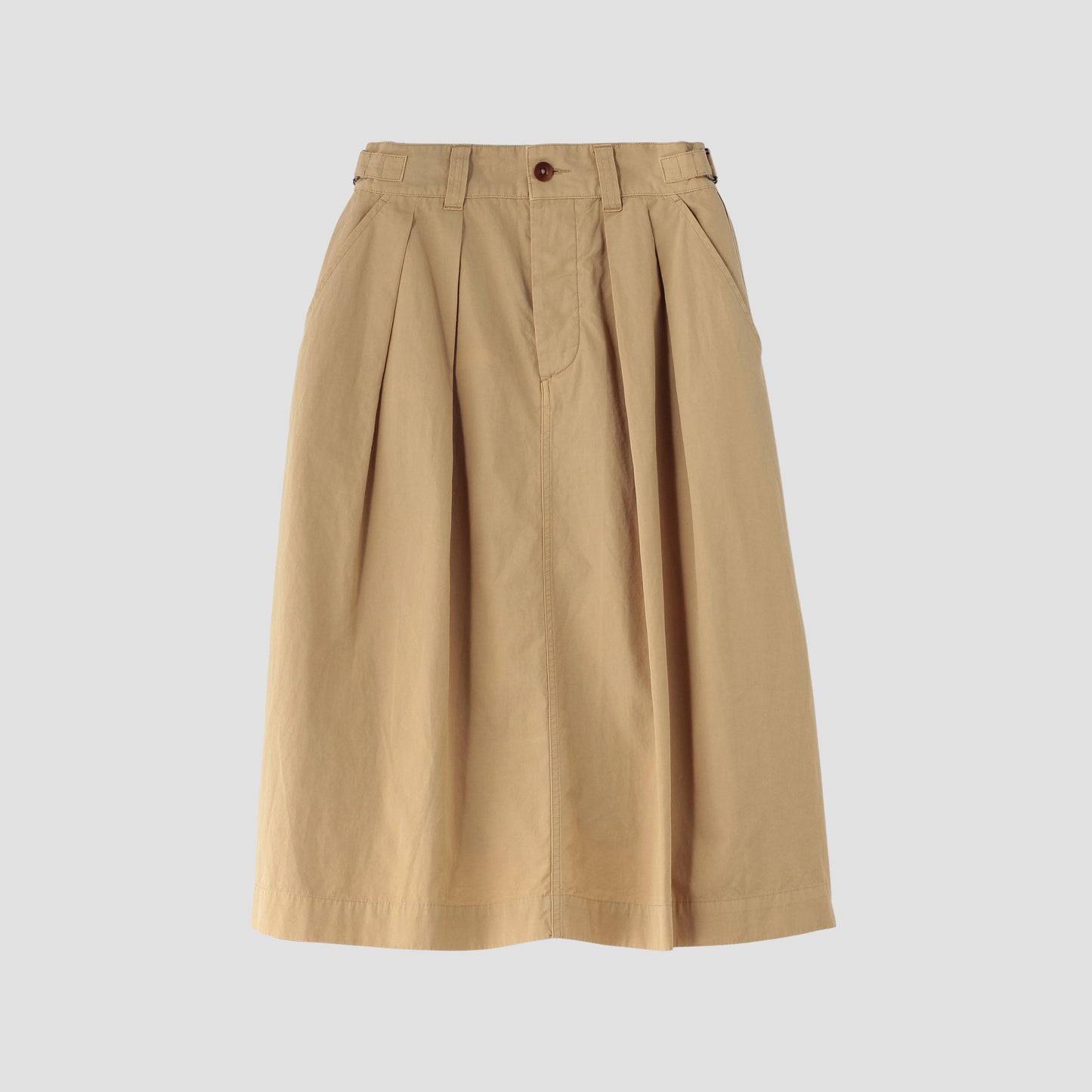 COTTON LINEN TOUGH POPLIN SKIRT