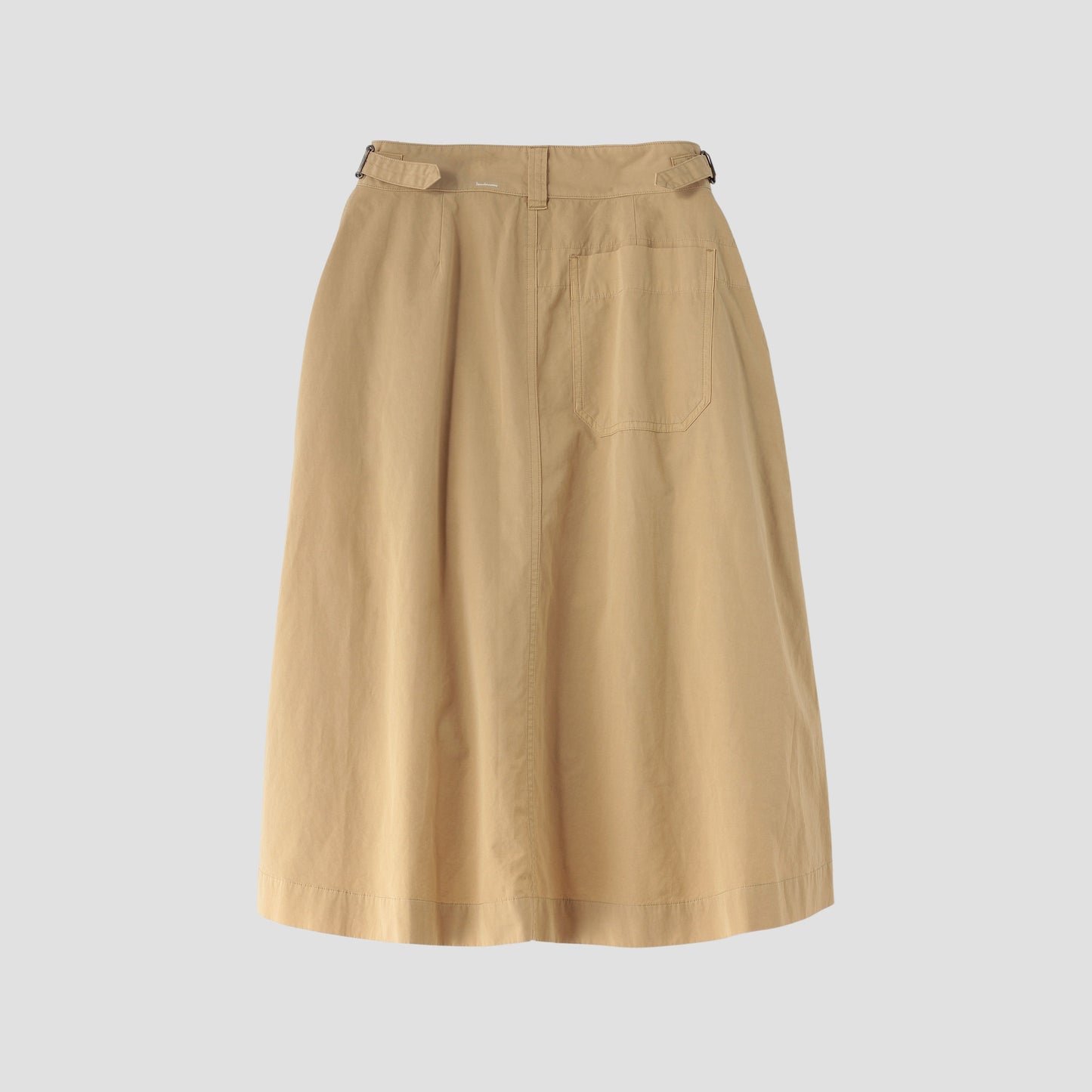 COTTON LINEN TOUGH POPLIN SKIRT