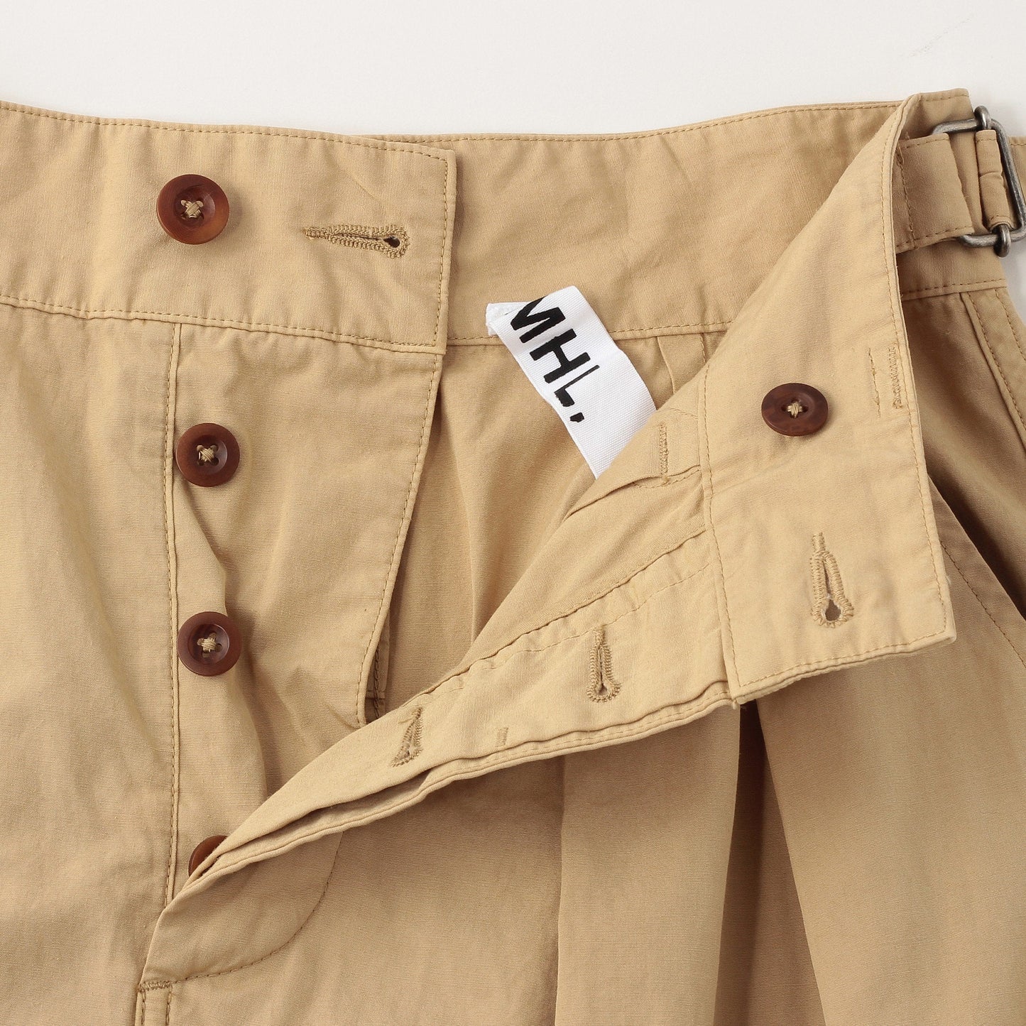 COTTON LINEN TOUGH POPLIN SKIRT