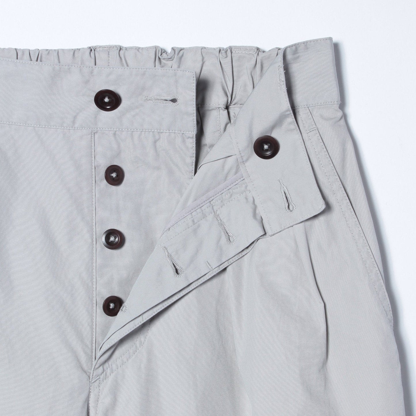 FINE COMPACT COTTON POPLIN TROUSERS