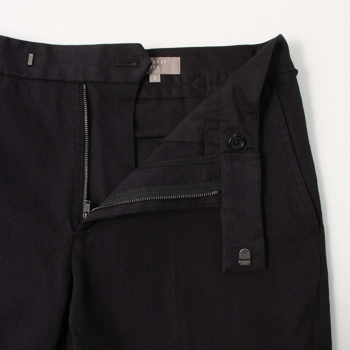 WASHED COTTON TWILL TROUSERS